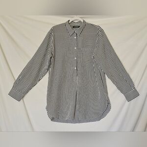 Ladies Ralph Lauren Ralph Blue and White Striped Shirt/blouse Size L